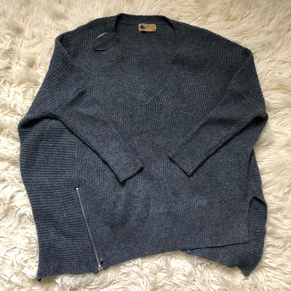 LF Grey Asymmetrical Sweater